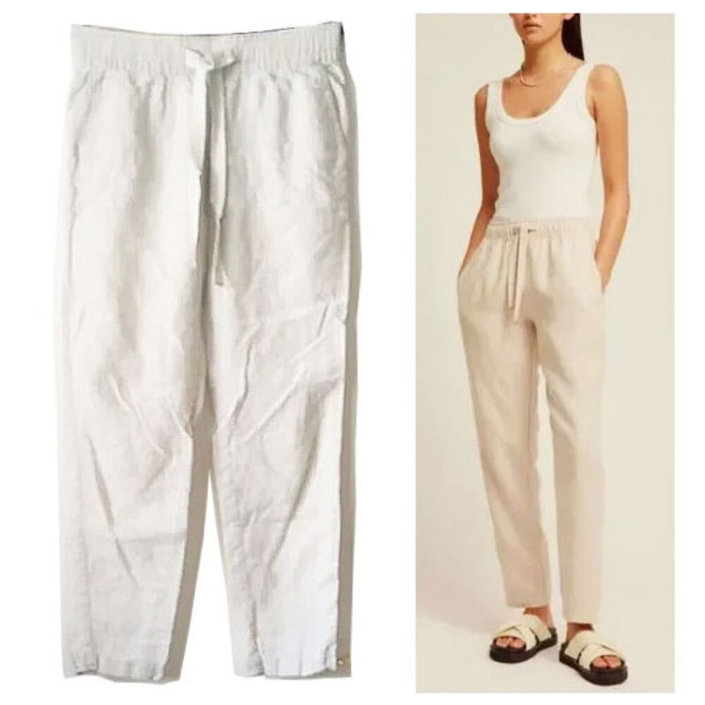 Venroy 100% Linen The Linen Lounge Pant S Light Sand Beige